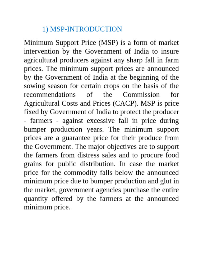 MSP Economics Project | PDF