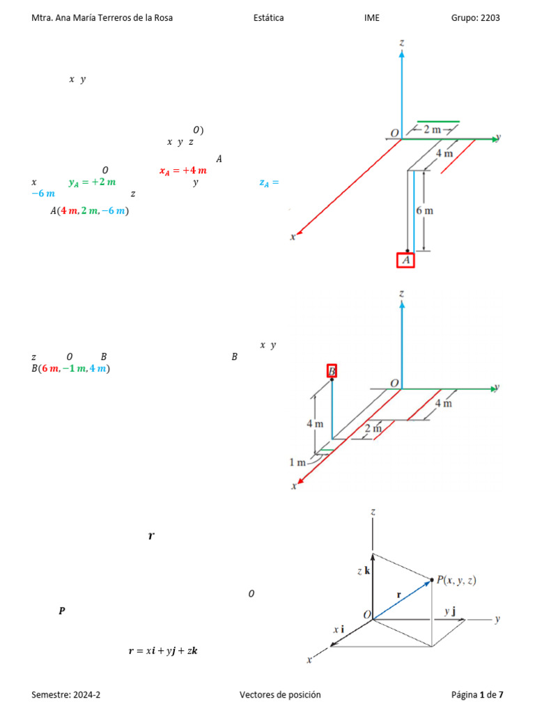 Vectores de Posición | PDF