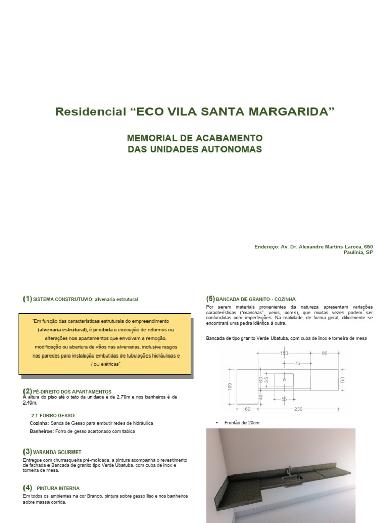 Manual De Acabamento Aptos Eco Vila Santa Margarida Pdf