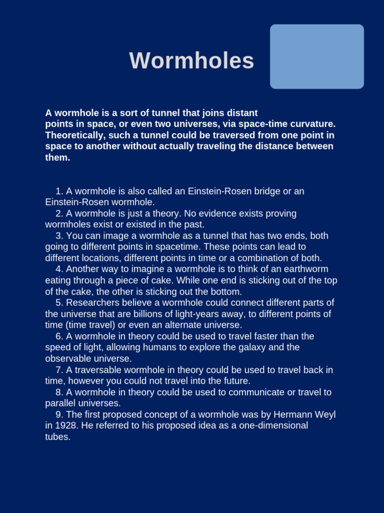 Wormholes | PDF
