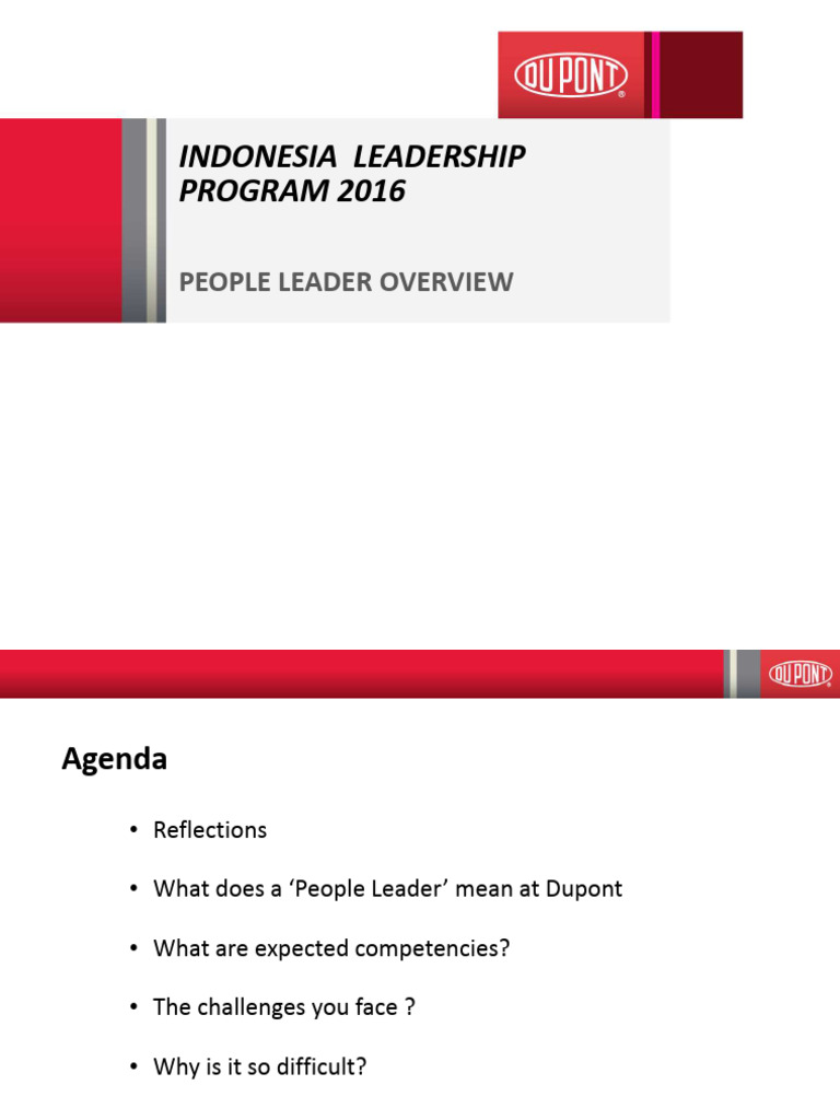 Indonesia Leadership Program 2016 Overview People Leader Pdf