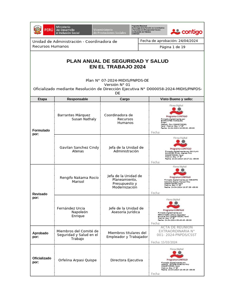 Plan Anual de SST | PDF