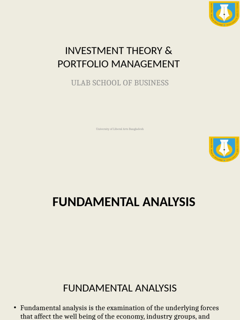 Fundamental Analysis | PDF