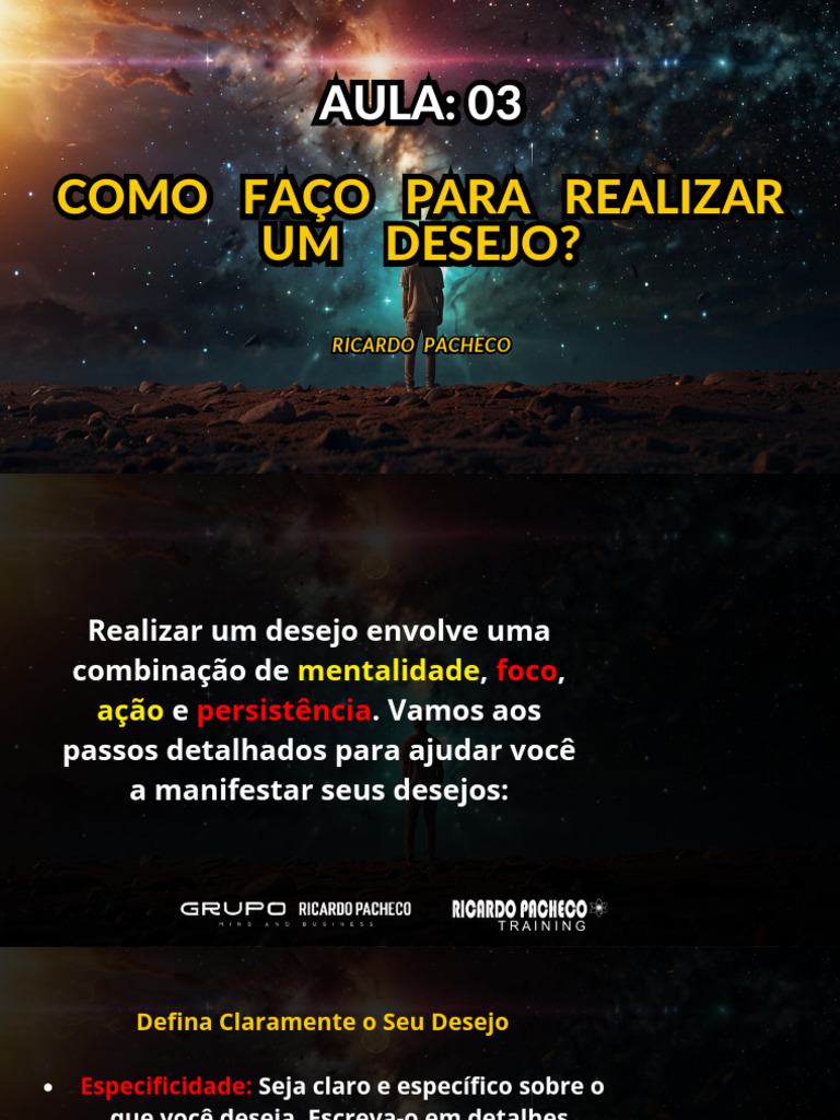 Aula 03 Como Faço para Realizar Um Desejo | PDF