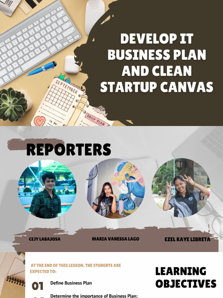 Chapter 6 Develop It Business Plan and Clean Startup Canvas | PDF