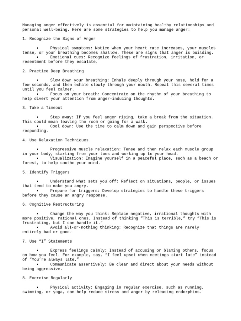 Anger Management | PDF