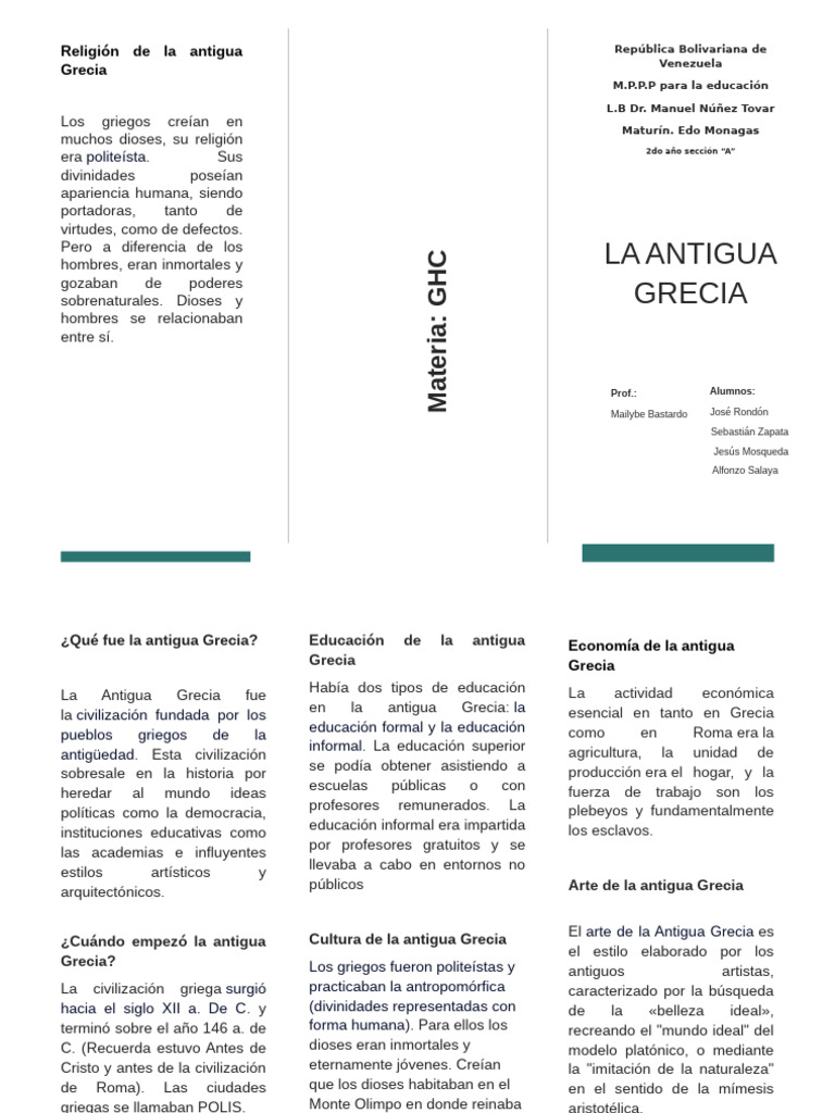 Religión y Cultura de la Antigua Grecia | PDF | Antigua Grecia ...