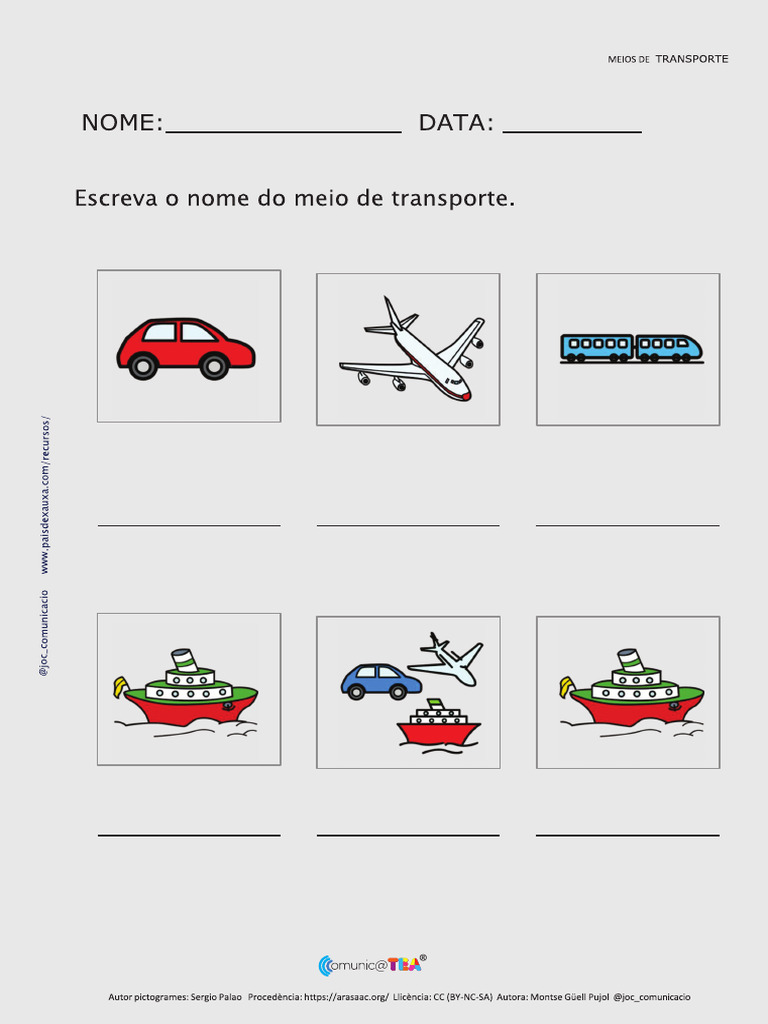 Meio de Transporte 3 de 6 | PDF