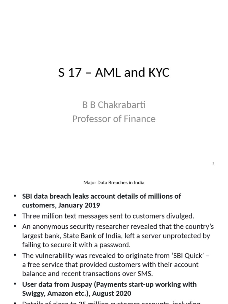 S 17 Aml And Kyc Pdf