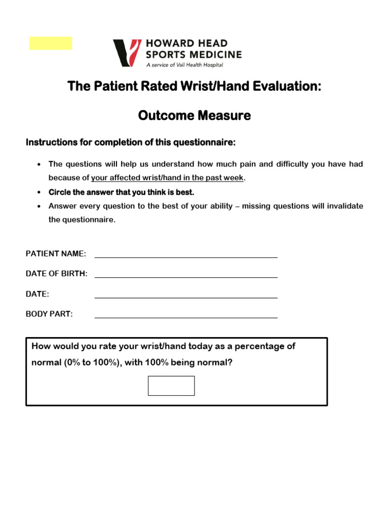 Wrist Hand | PDF