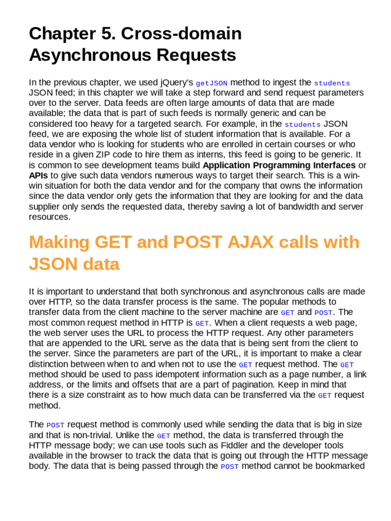 JavaScript and JSON Essentials - (5. Cross-Domain Asynchronous Requests ...
