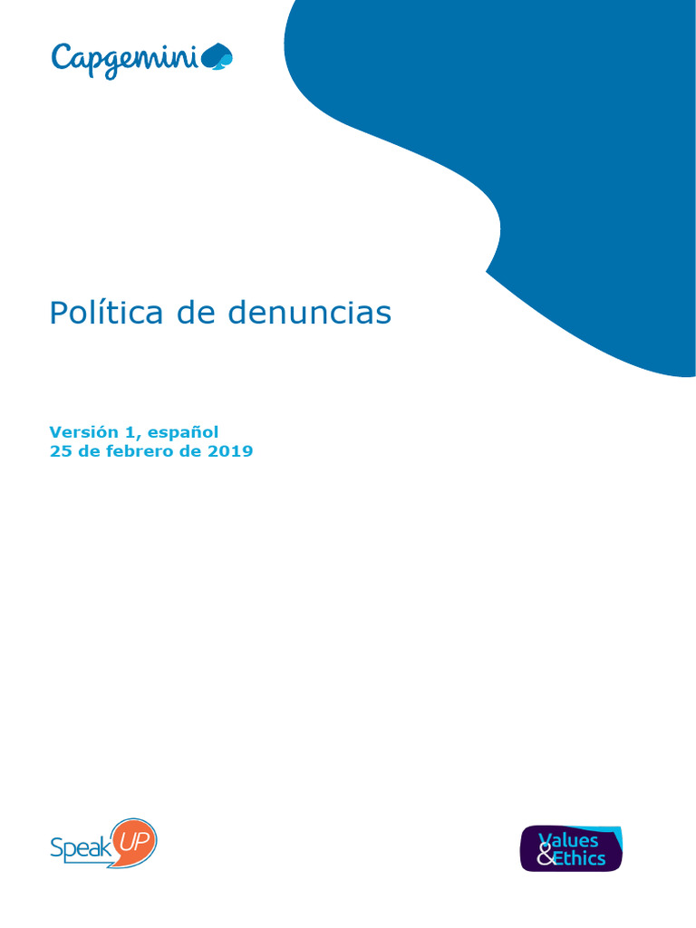 Capgemini SpeakUpPolicy Spanish | PDF