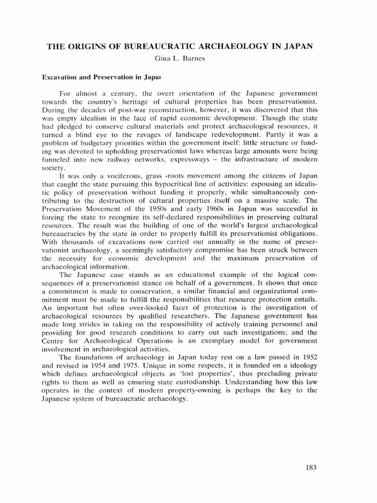 The Origins of Bureaucratic Archaeology | PDF