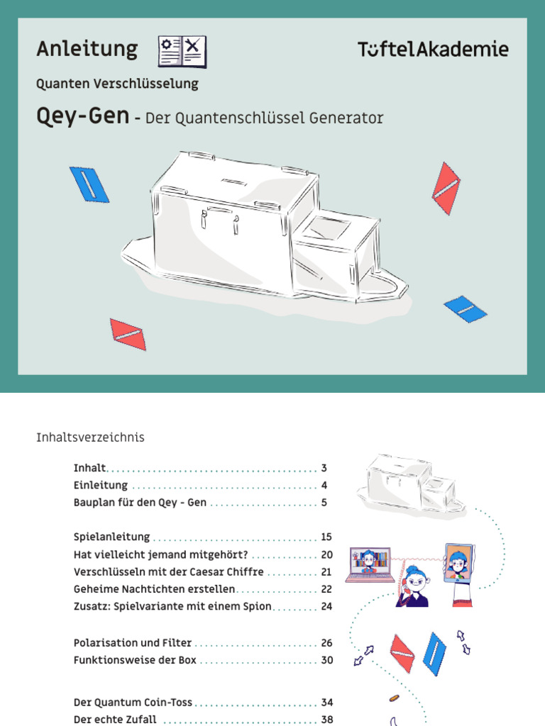 Tueftellab Arbeitsblatt QuantenUndKI Qey-Gen Anleitung Deutsch | PDF