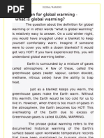 Global Warming Project Report Pdf