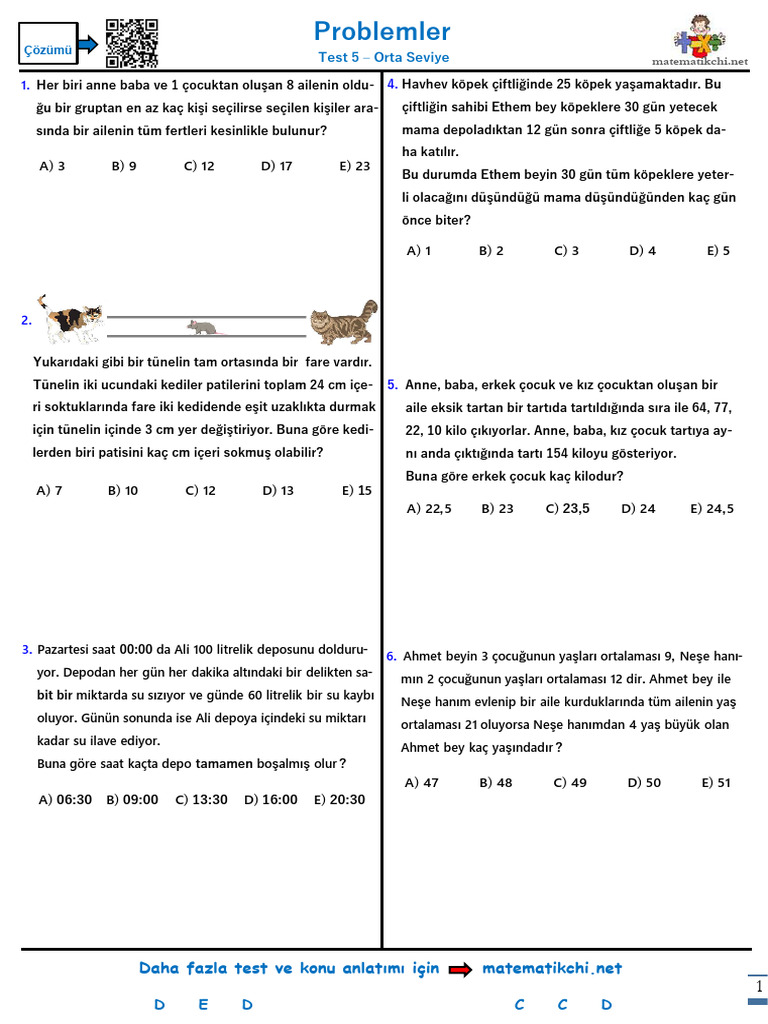 Problemler Test 5 O | PDF
