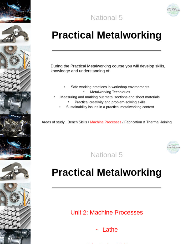 4.1 PMW Unit 2 Machine Processes Lathe | PDF