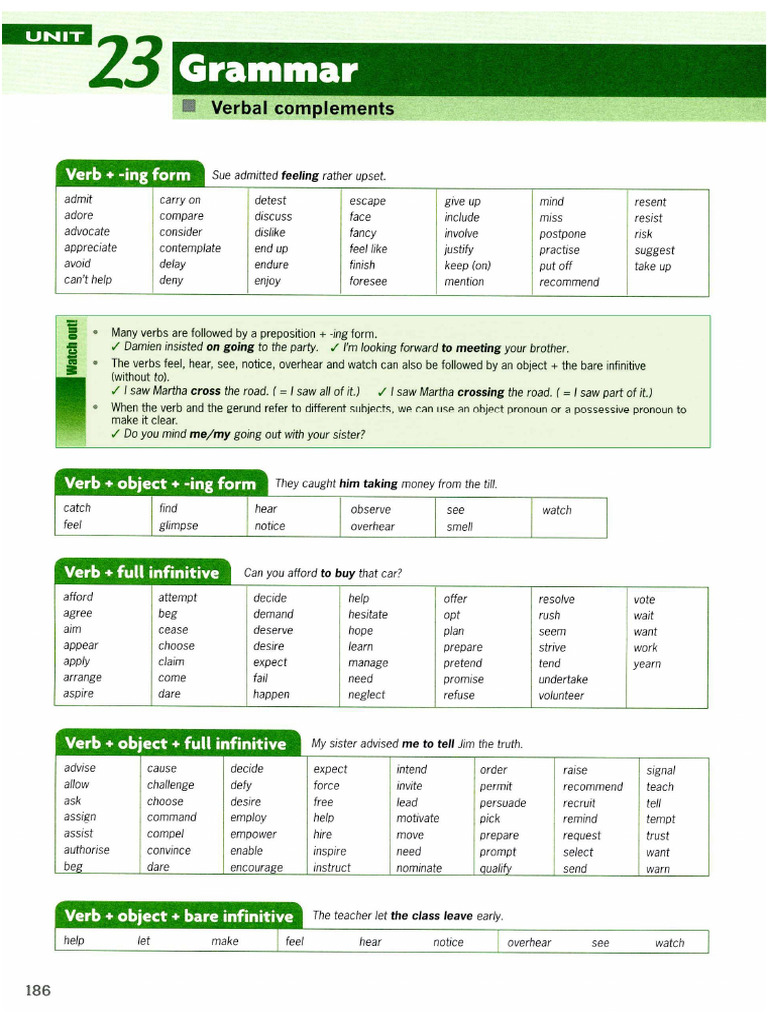 Verb Complements Pdf