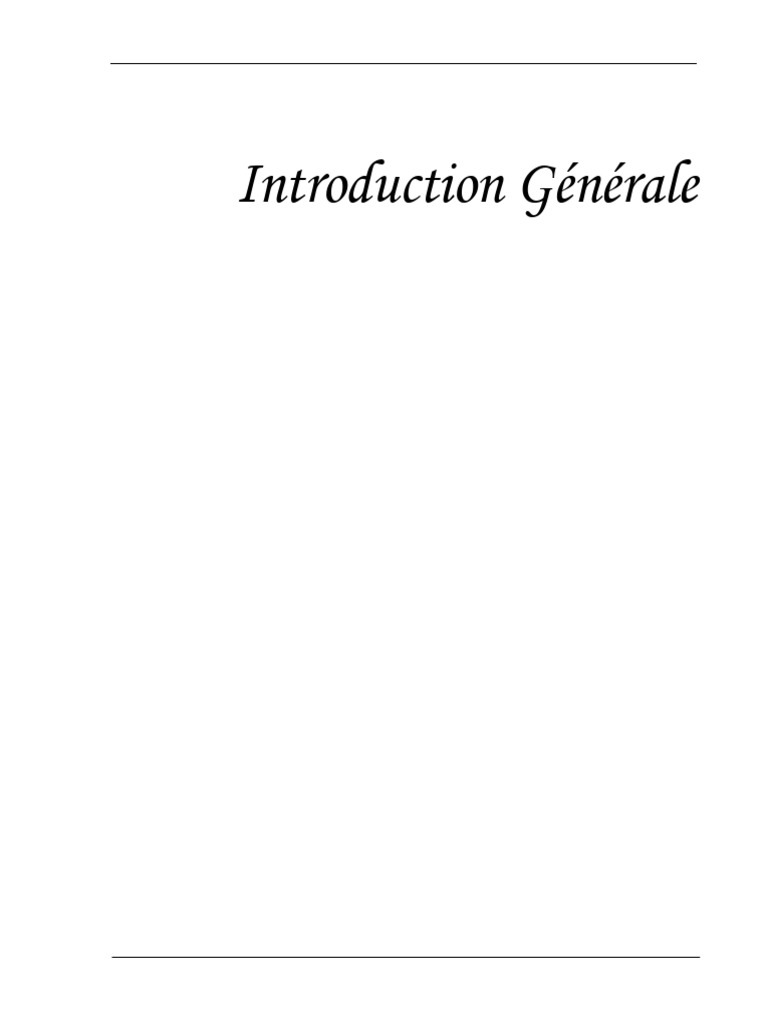 Introductio Générale | PDF