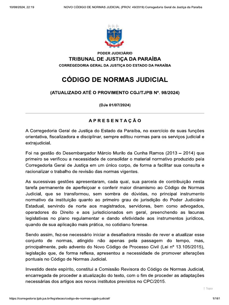 Código de Normas Judicial | PDF
