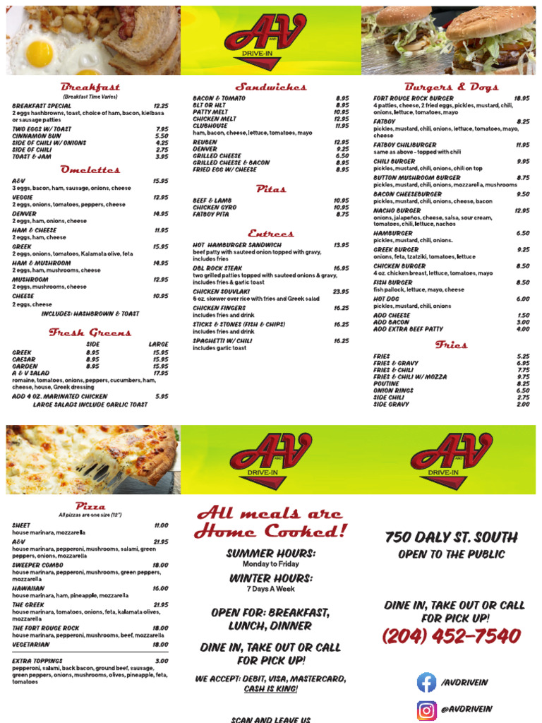 Av Take Out Menu | PDF