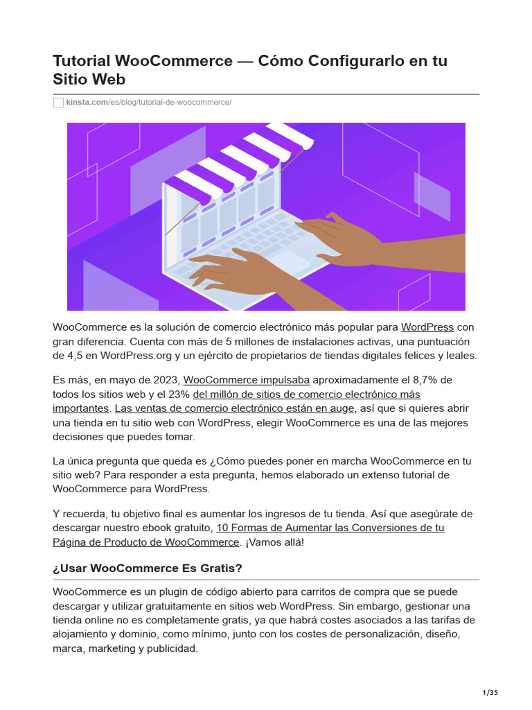 Tutorial WooCommerce Cómo Configurarlo en Tu Sitio Web | PDF | Cupón ...