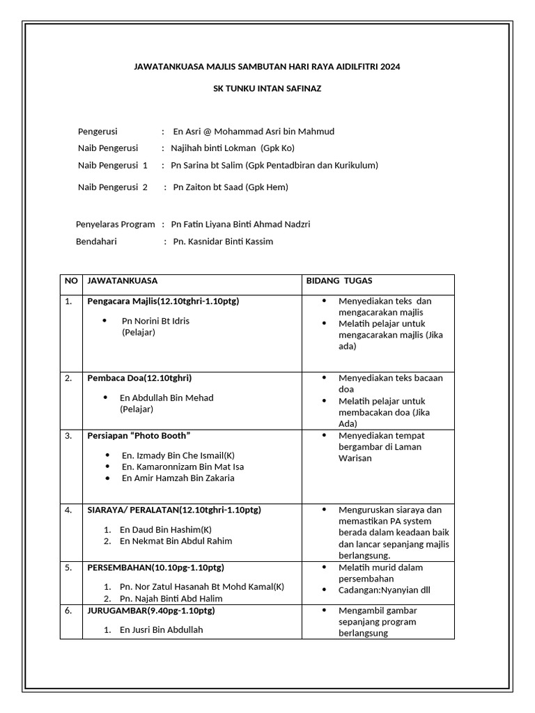 JK Tentatif RAYA SKTIS 2024 | PDF