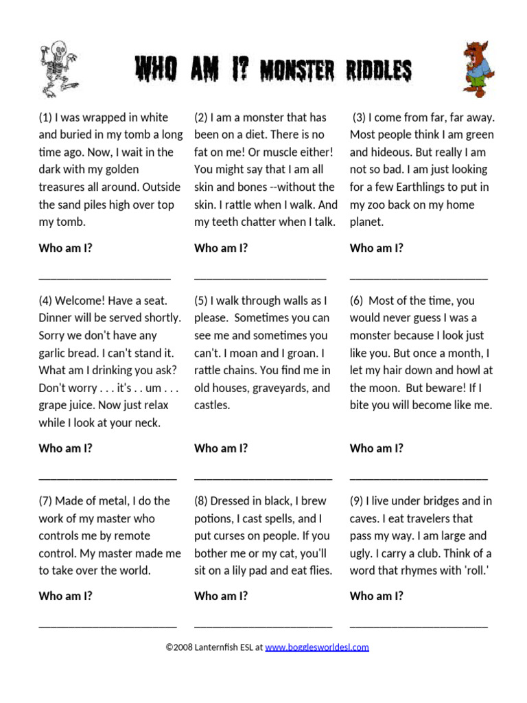 Monsterriddles | PDF