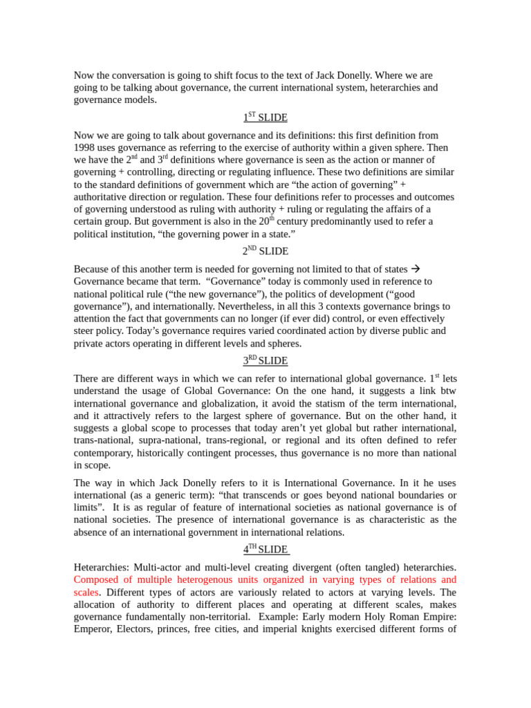 The Heterarchic Structure of 21st Century International Governance ...
