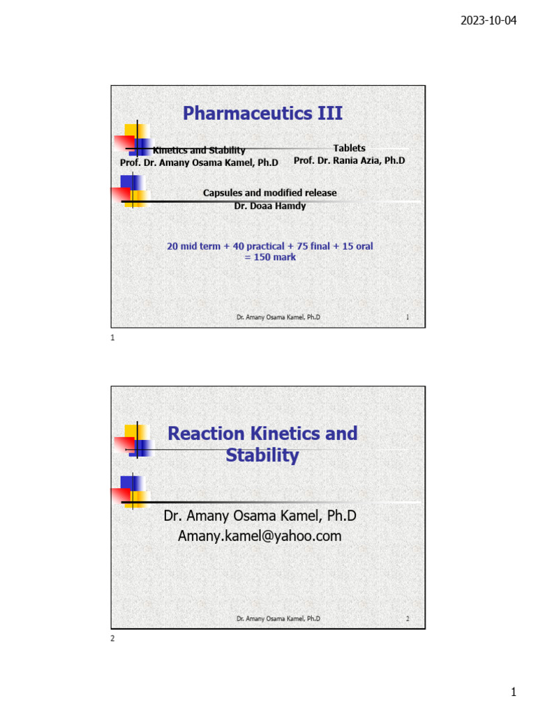 Kinetics 1 | PDF | Reaction Rate | Solubility
