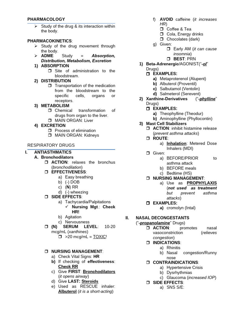Pharmacology 1 2 Pdf