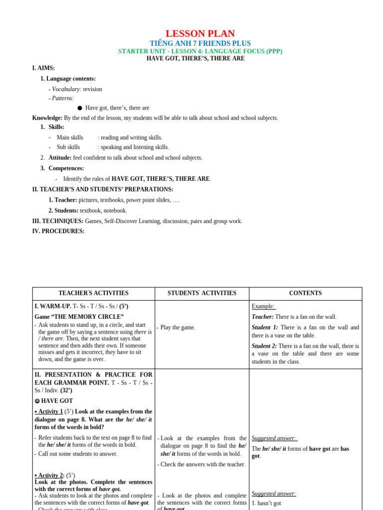 Lesson ID | PDF