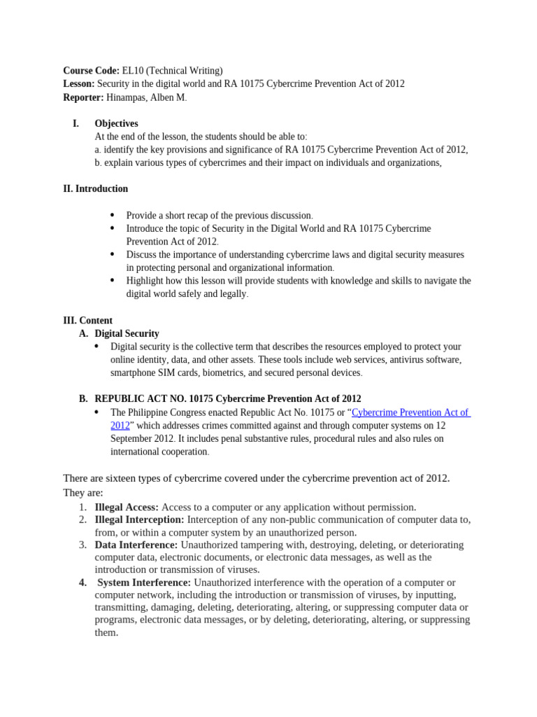 El10 concept notes pdf