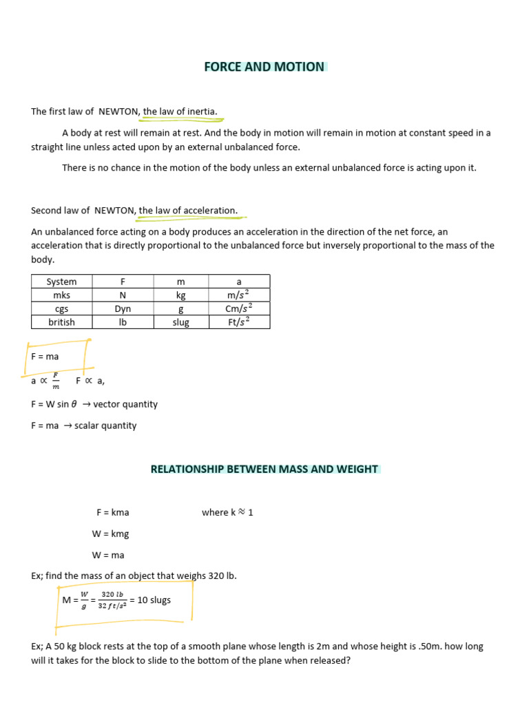 Newton's Laws of Motion Explained | PDF | Force | Tension (Physics)
