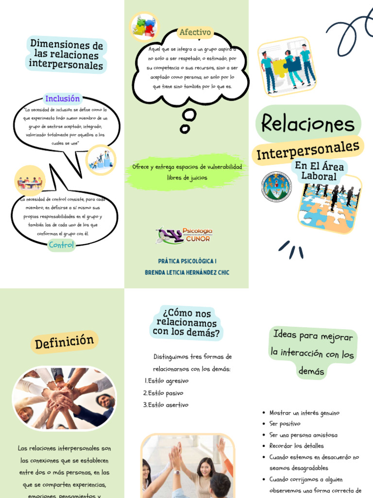 Dimensiones de las Relaciones Interpersonales | PDF | Sicología ...