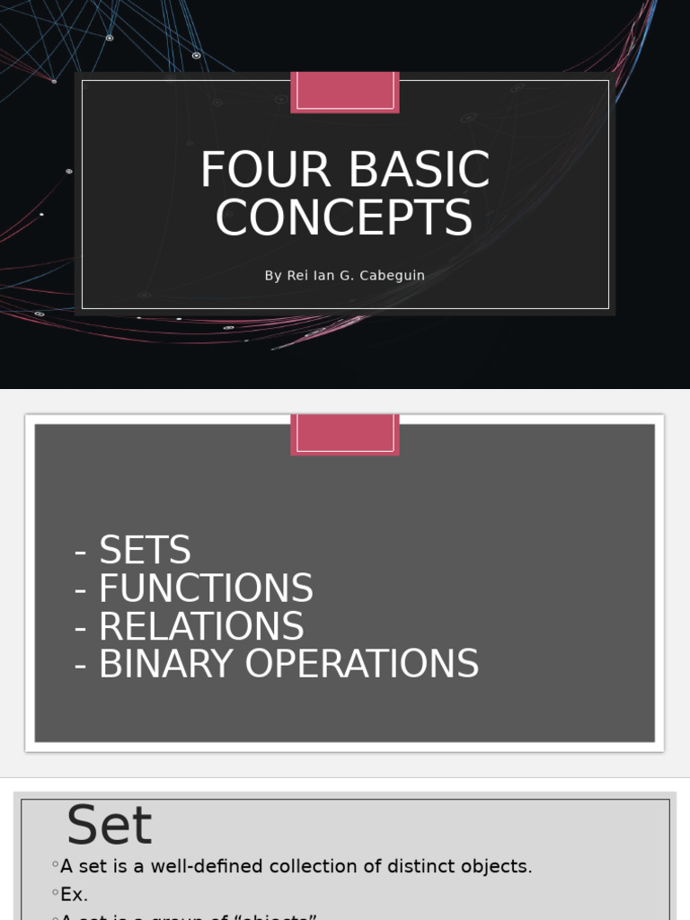Four Basic Concepts of Mathematics | PDF | Set (Mathematics) | Function ...