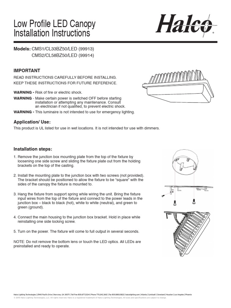 Halco 99913 Instructions | PDF | Manufactured Goods | Technology ...