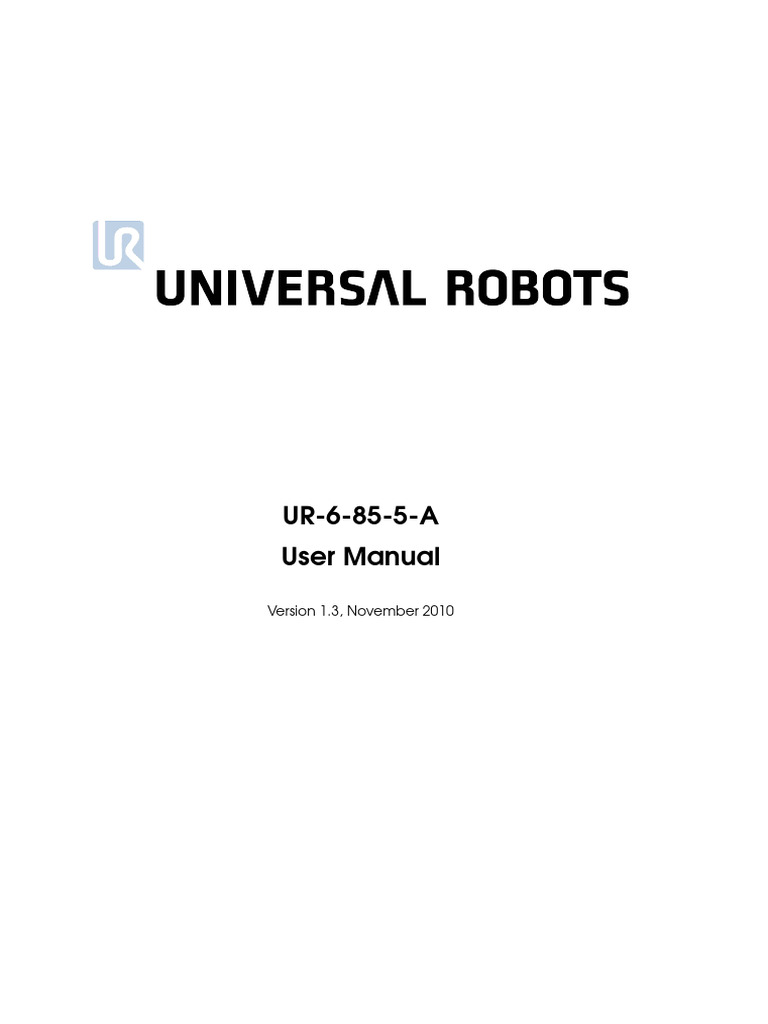 Universal Robotsmanual en 1.3 | PDF