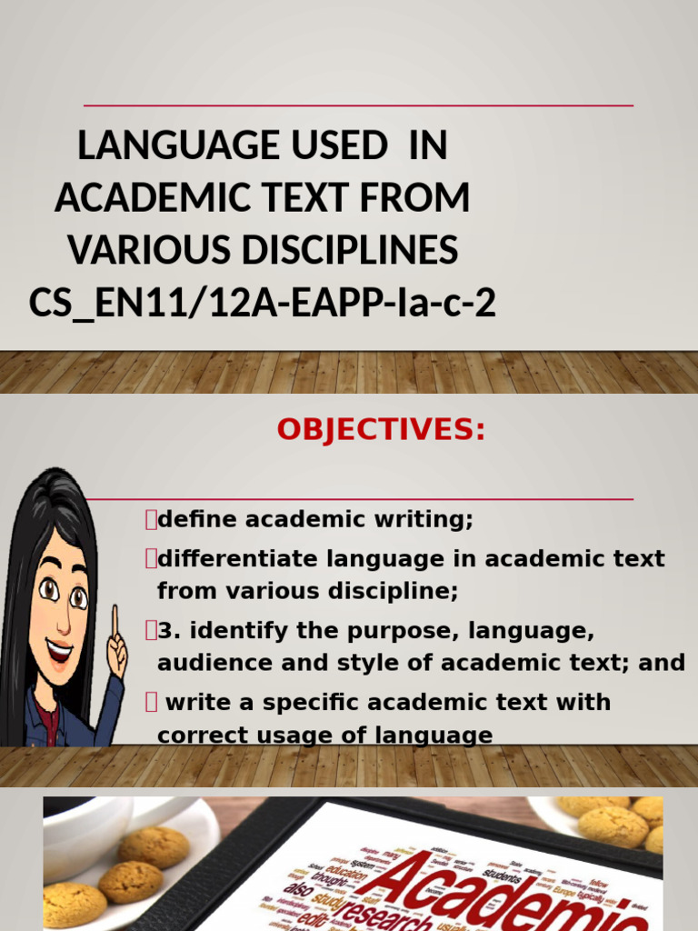 MELC 1. Language Used in Academic Texts in Various Disciplines | PDF