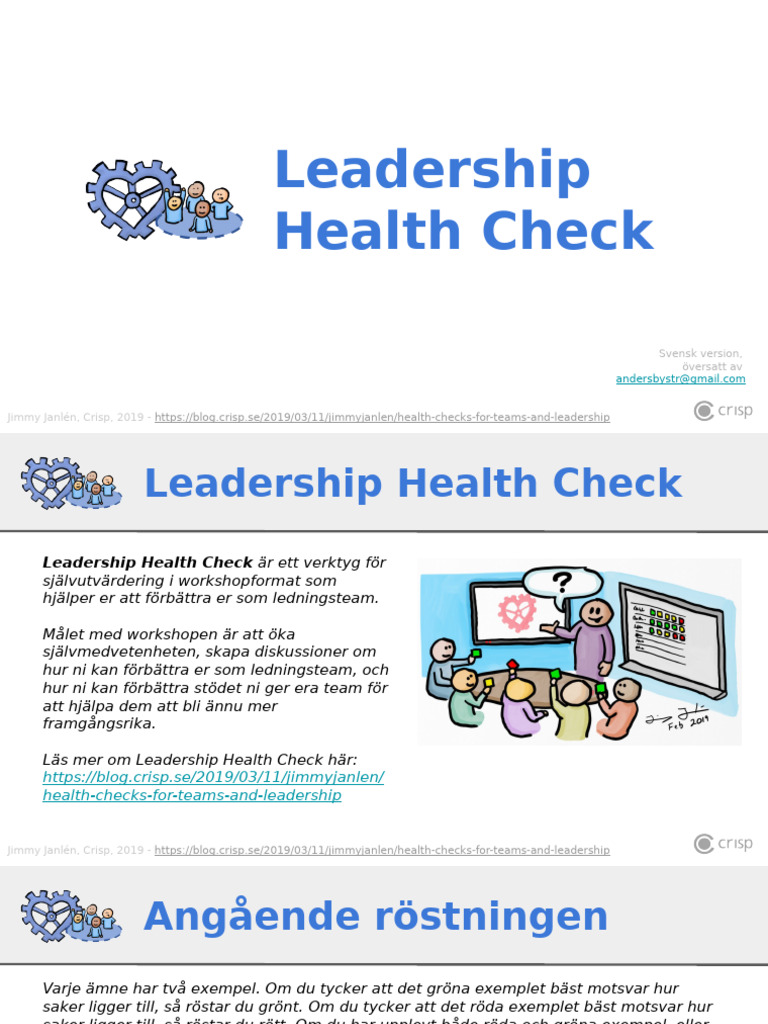 Leadership Health Check - Swe | PDF