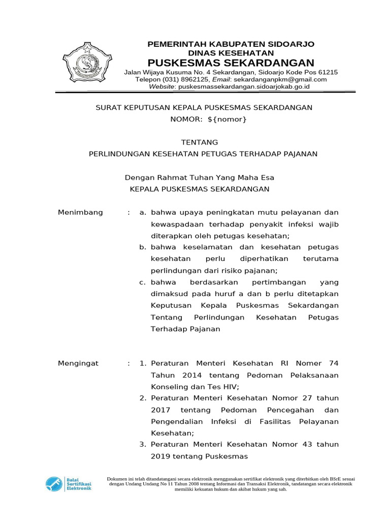 SK Tata Laksana Pajanan 2023 Oke | PDF