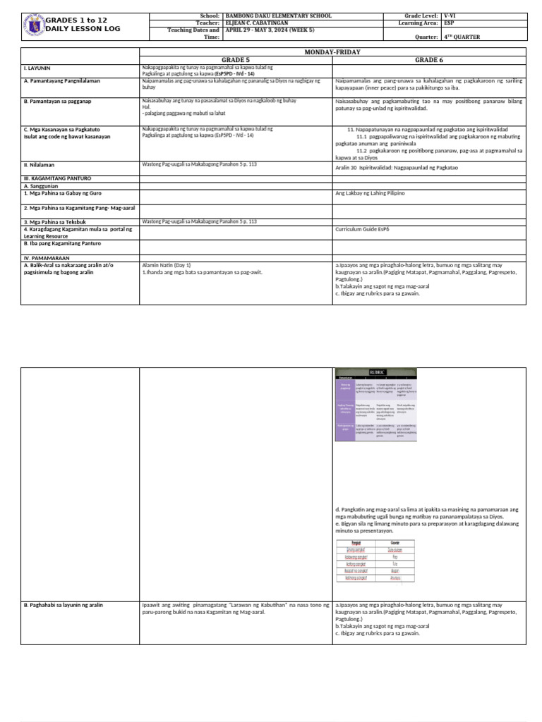Q4 Multi DLL Esp Week 5 | PDF