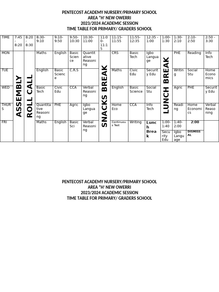 class-time-table-pdf