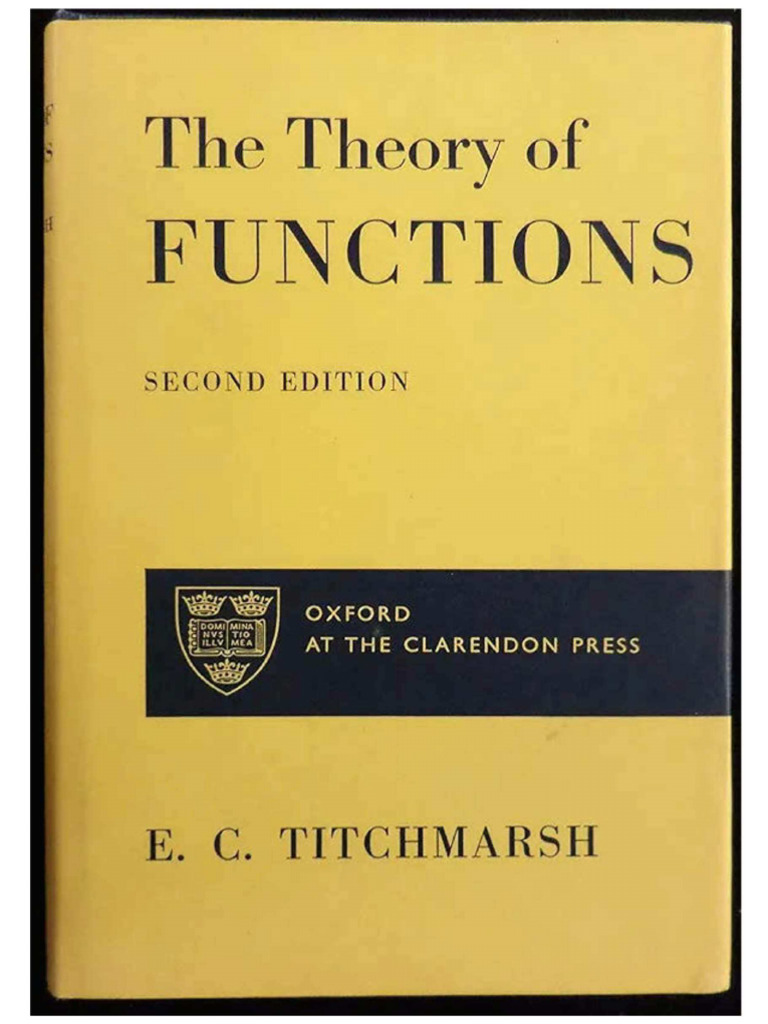Theory of Functions 2nd Ed Titchmarsh e | PDF