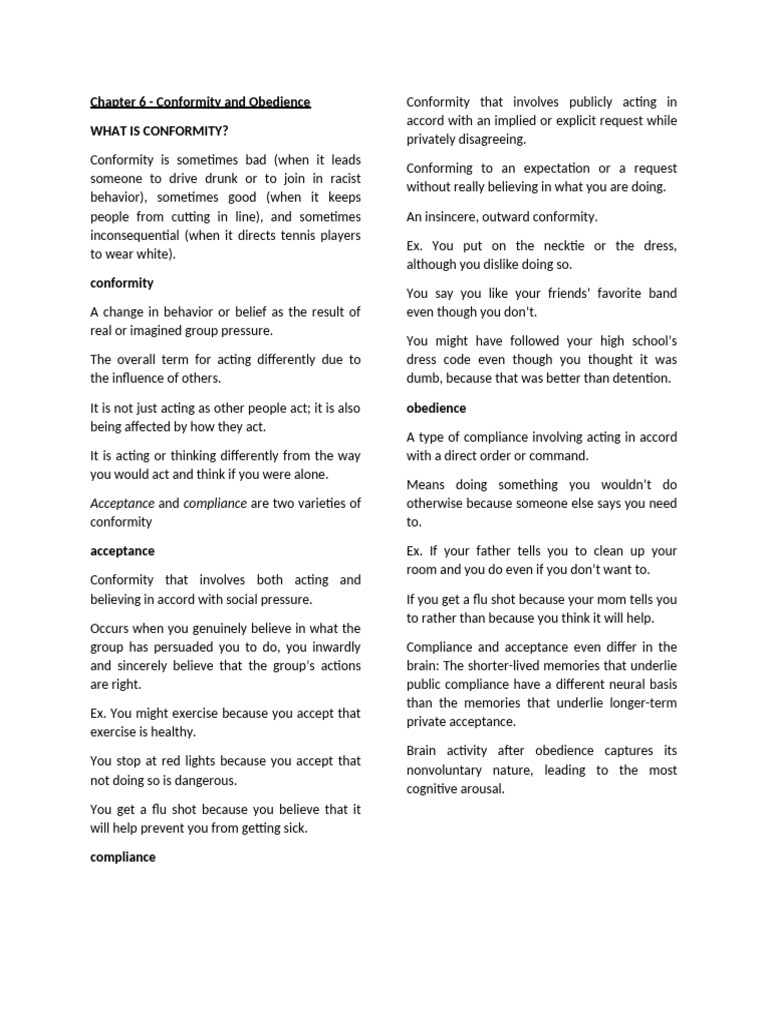 Chapter 6 Conformity | PDF