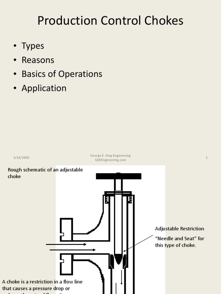 Production Choke Basics Gota (Líquido) Gases
