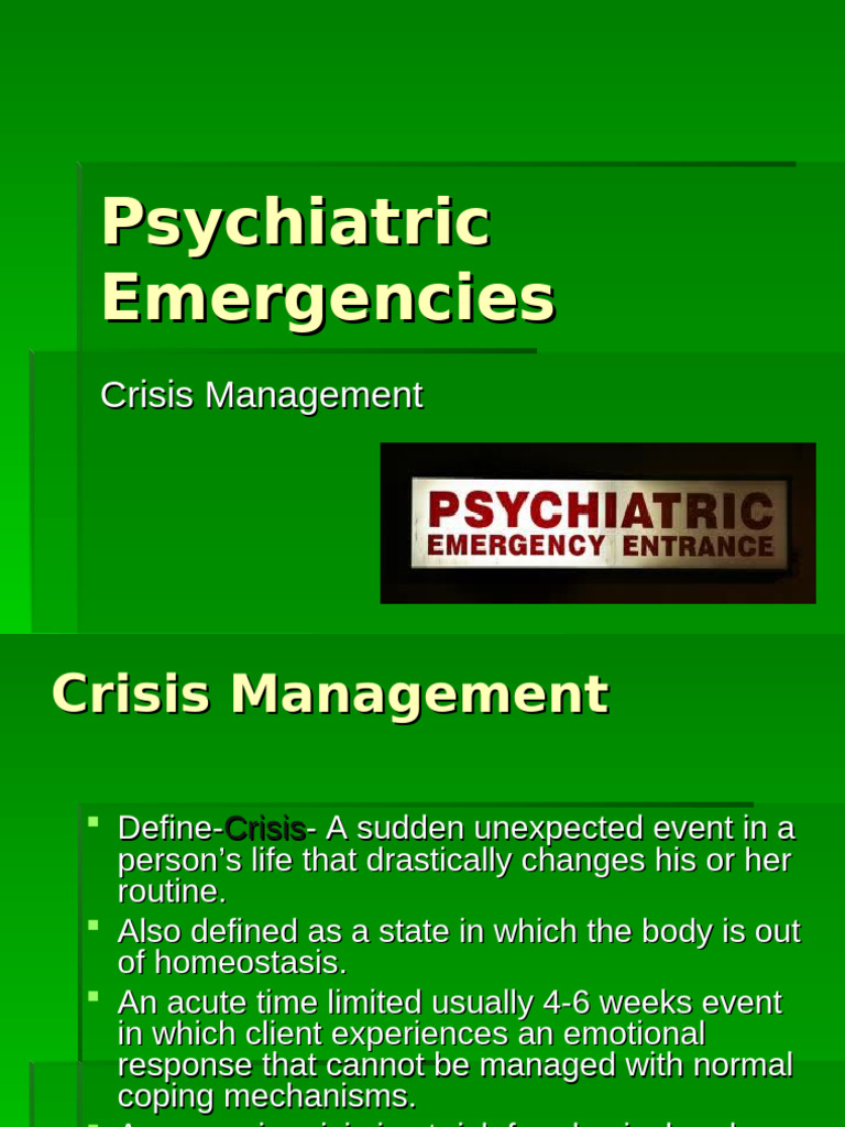 Psyb Emergency | PDF