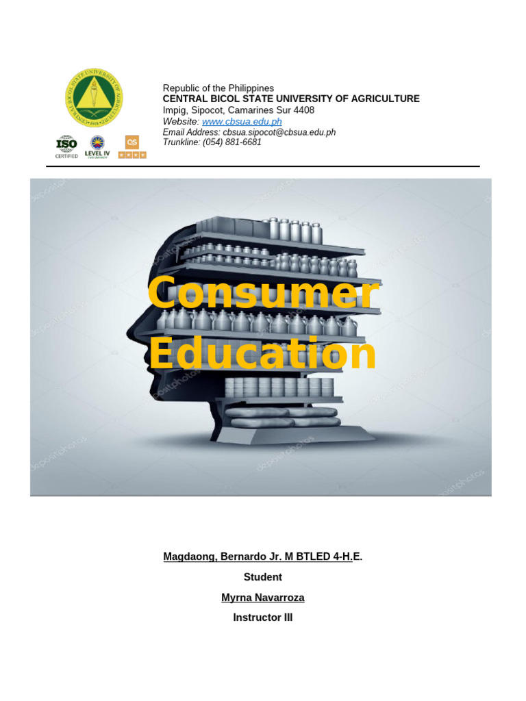 Consumer Education | PDF