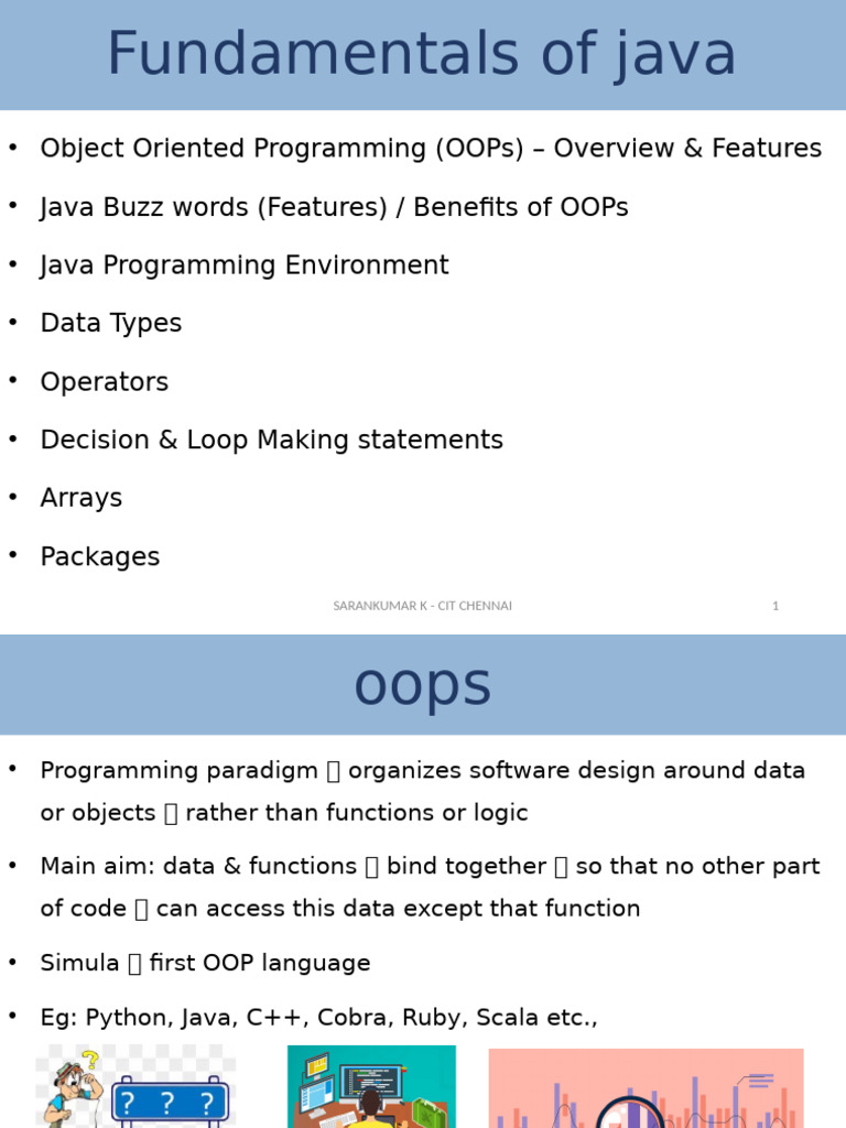 Fundamentals of Java | PDF