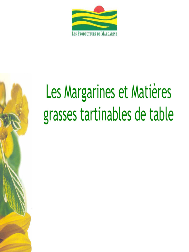 Presentation Lipides Margarines FNCG | PDF